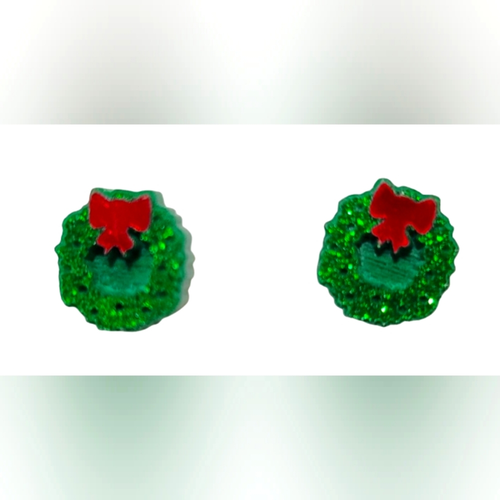 Christmas Wreath Stud Earrings
